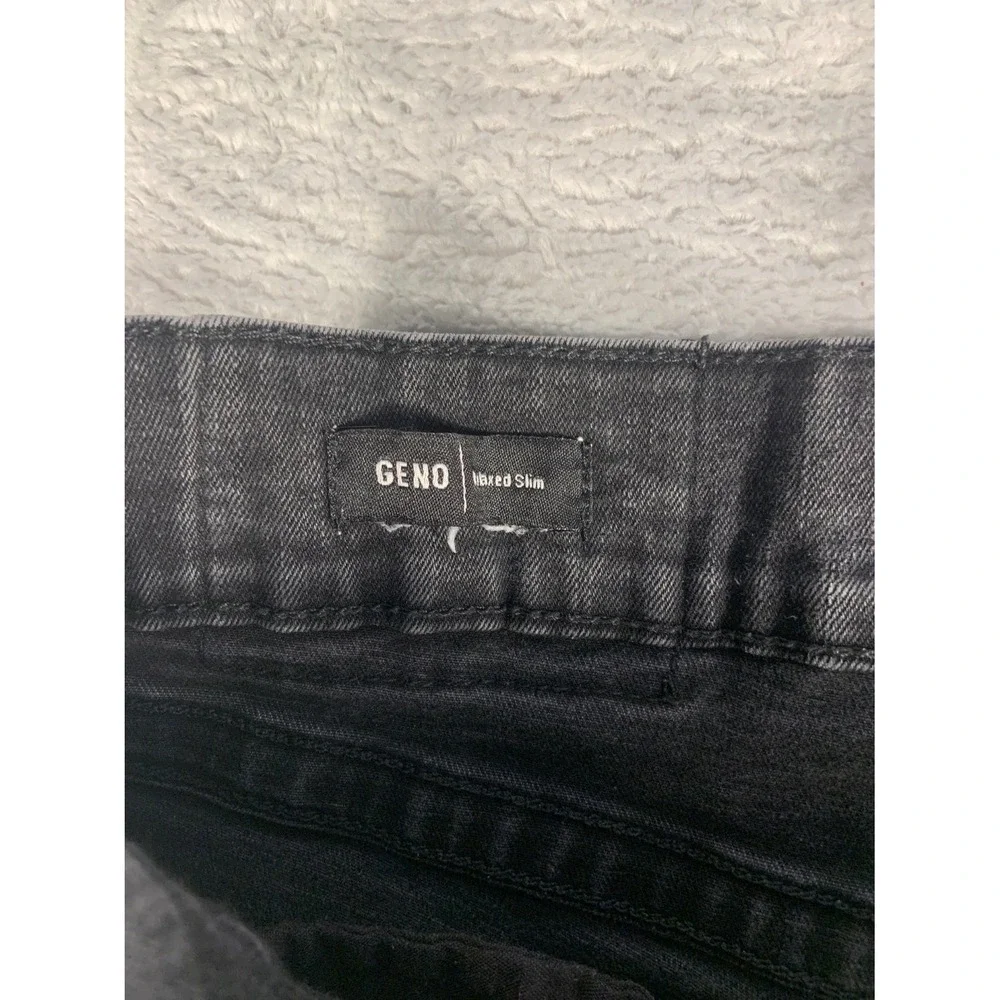 True Religion Jeans Geno Relaxed Slim Mens 38x30 Black Logo Patch